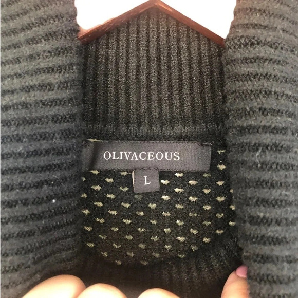 90s style Black mesh knit turtle neck cropped sweater casual chic basic timeless - Picture 3 of 4